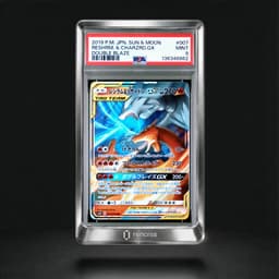 PSA 9 Mint 2019 Pokemon Japanese Sun & Moon Double Blaze #007 Reshrm. & Charzrd.Gx